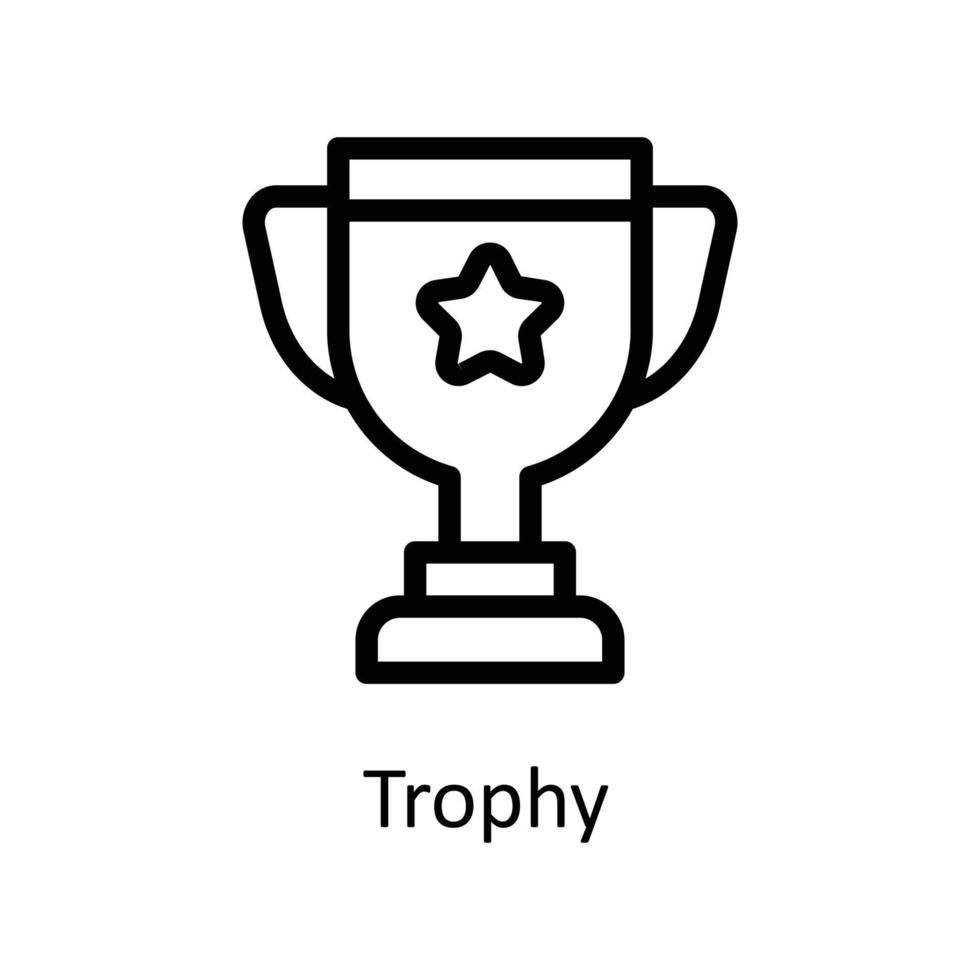 Trophy  Vector  outline Icons. Simple stock illustration stock