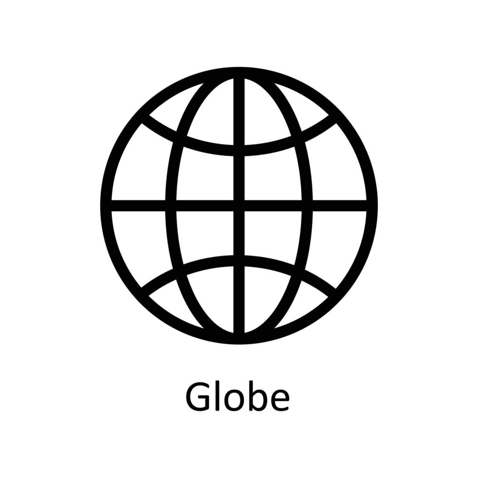 Globe Vector  outline Icons. Simple stock illustration stock