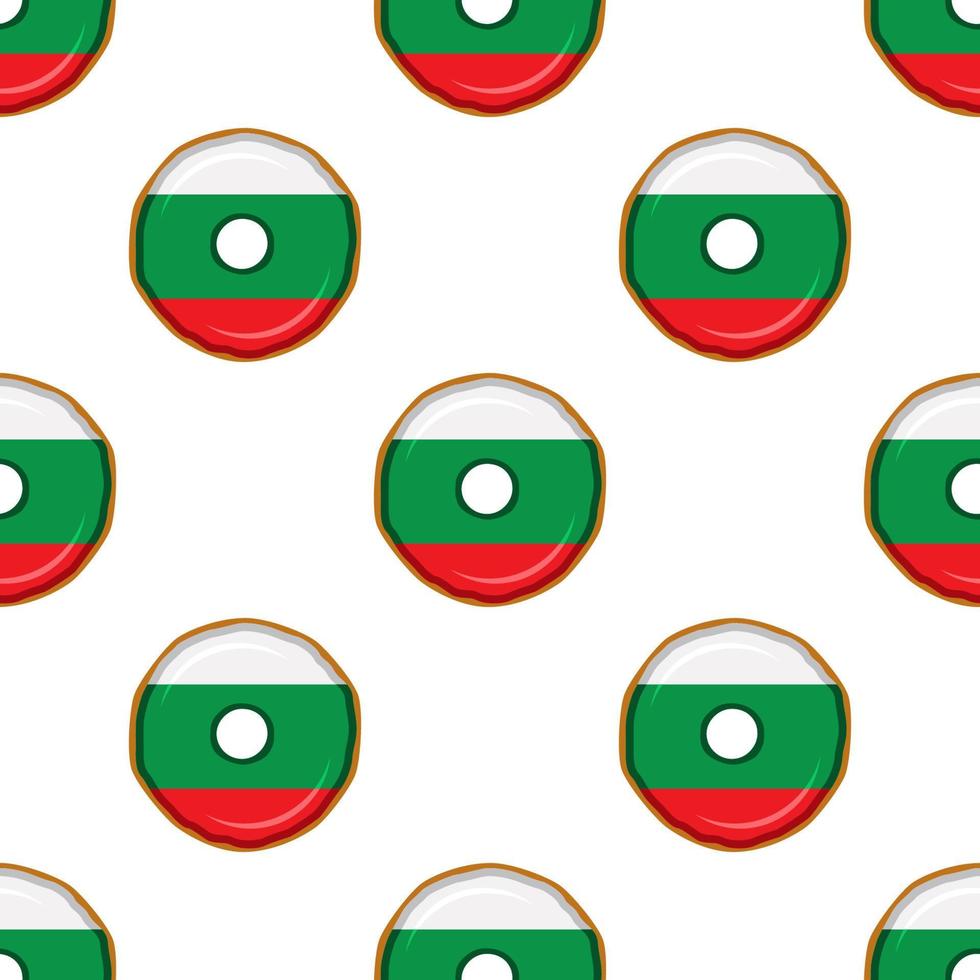 modelo Galleta con bandera país Bulgaria en sabroso galleta vector