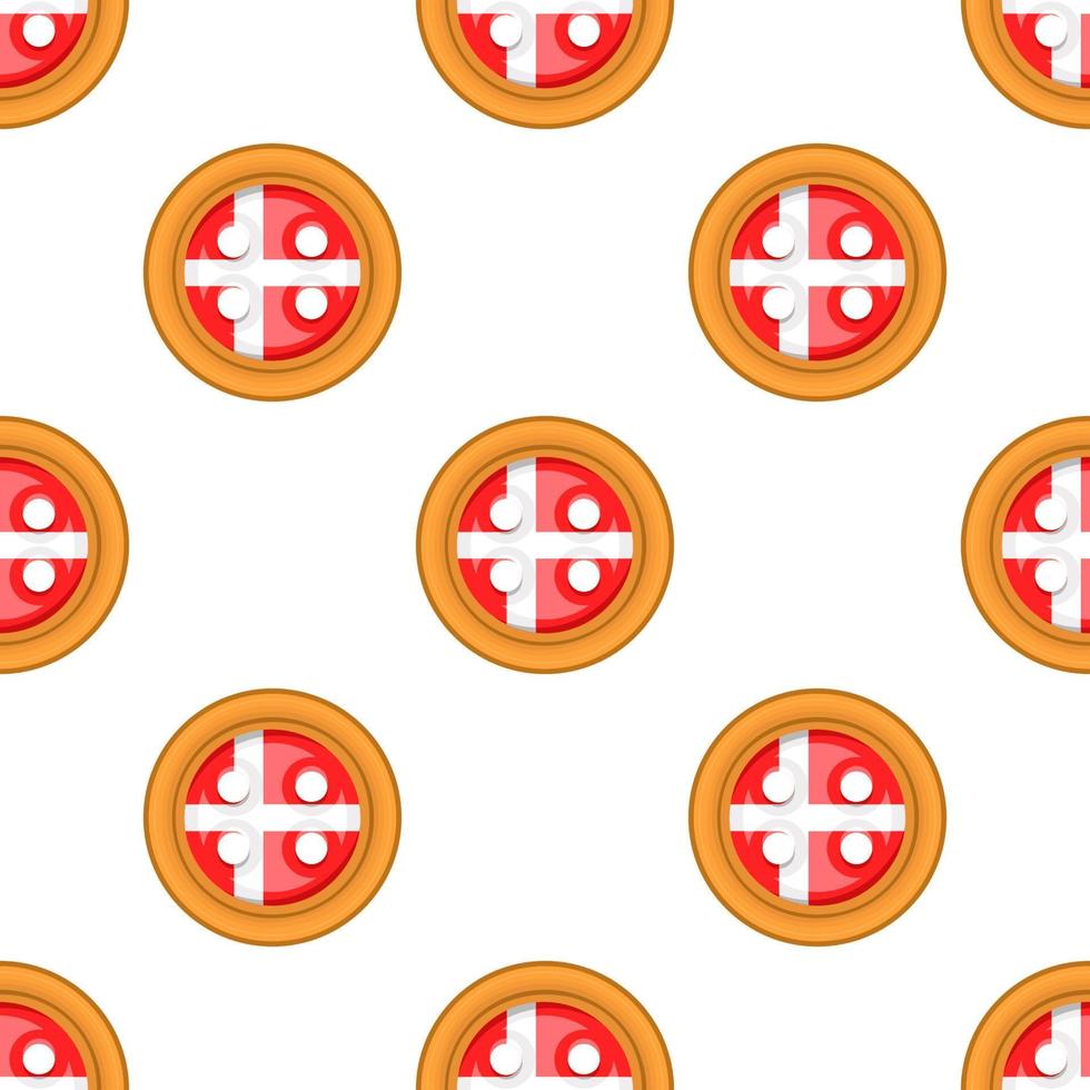 Pattern cookie with flag country Denmark in tasty biscuit vector