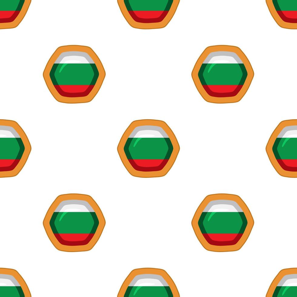 modelo Galleta con bandera país Bulgaria en sabroso galleta vector