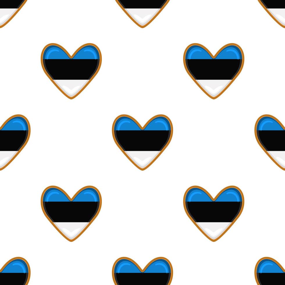 modelo Galleta con bandera país Estonia en sabroso galleta vector