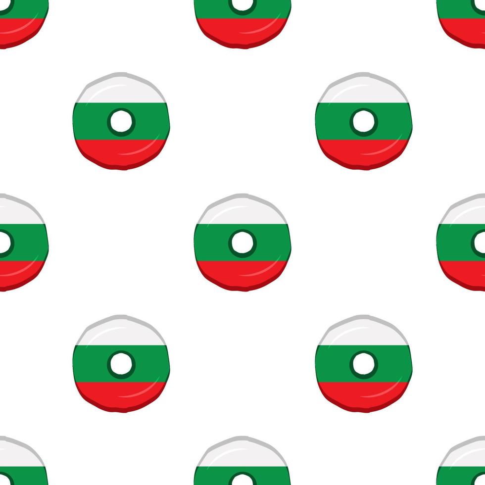 modelo Galleta con bandera país Bulgaria en sabroso galleta vector