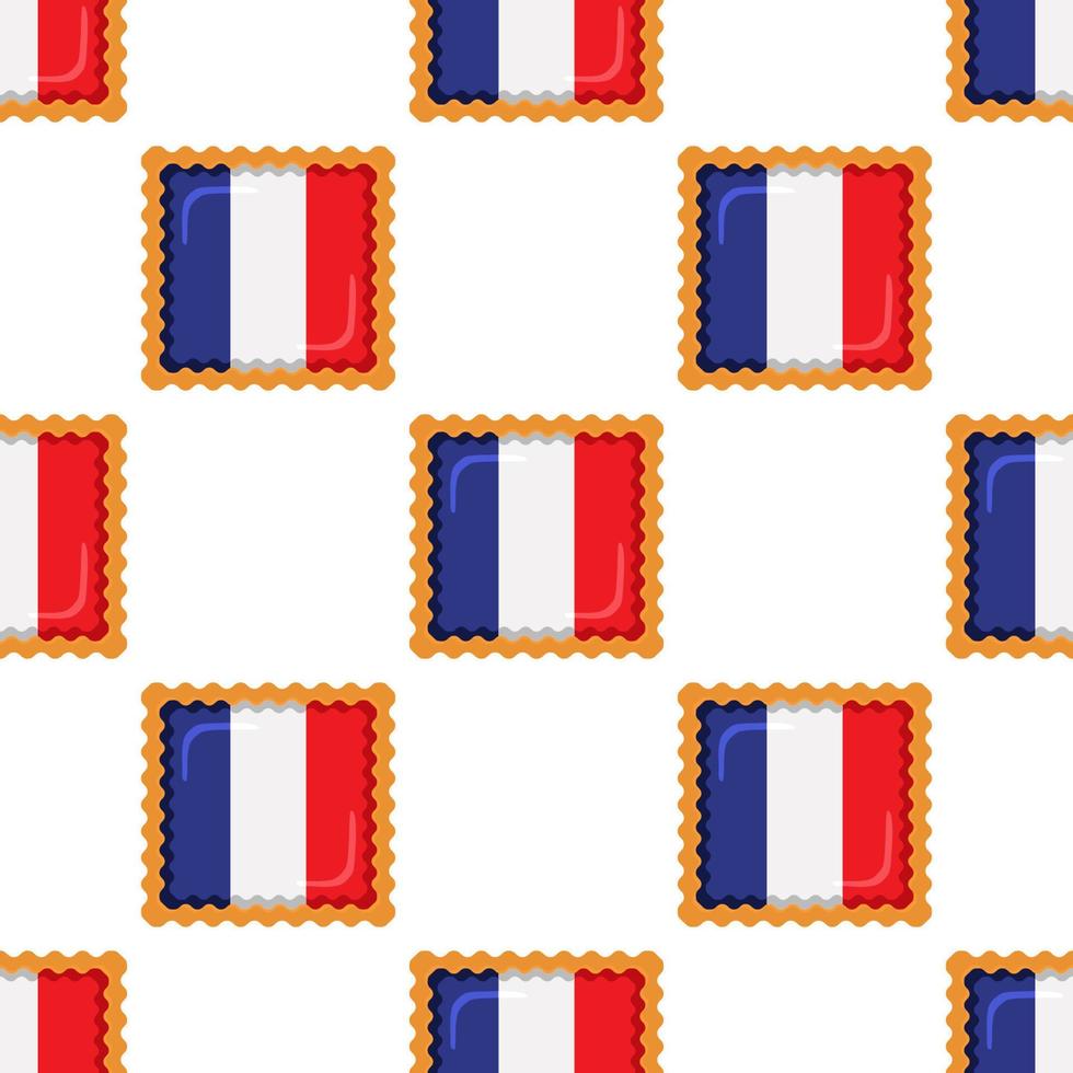 modelo Galleta con bandera país Francia en sabroso galleta vector