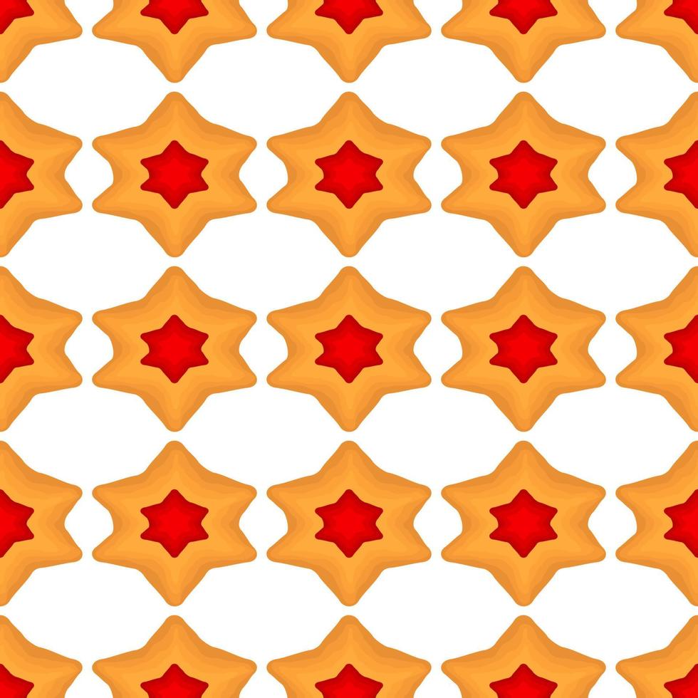 Pattern homemade cookie different taste in pastry biscuit vector