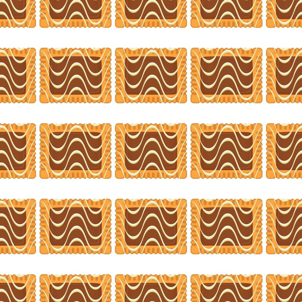 Pattern homemade cookie different taste in pastry biscuit vector
