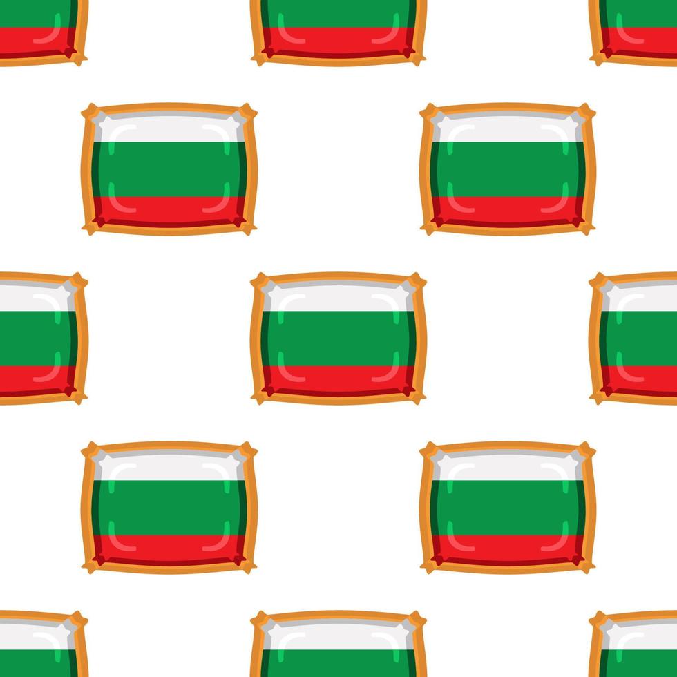 modelo Galleta con bandera país Bulgaria en sabroso galleta vector