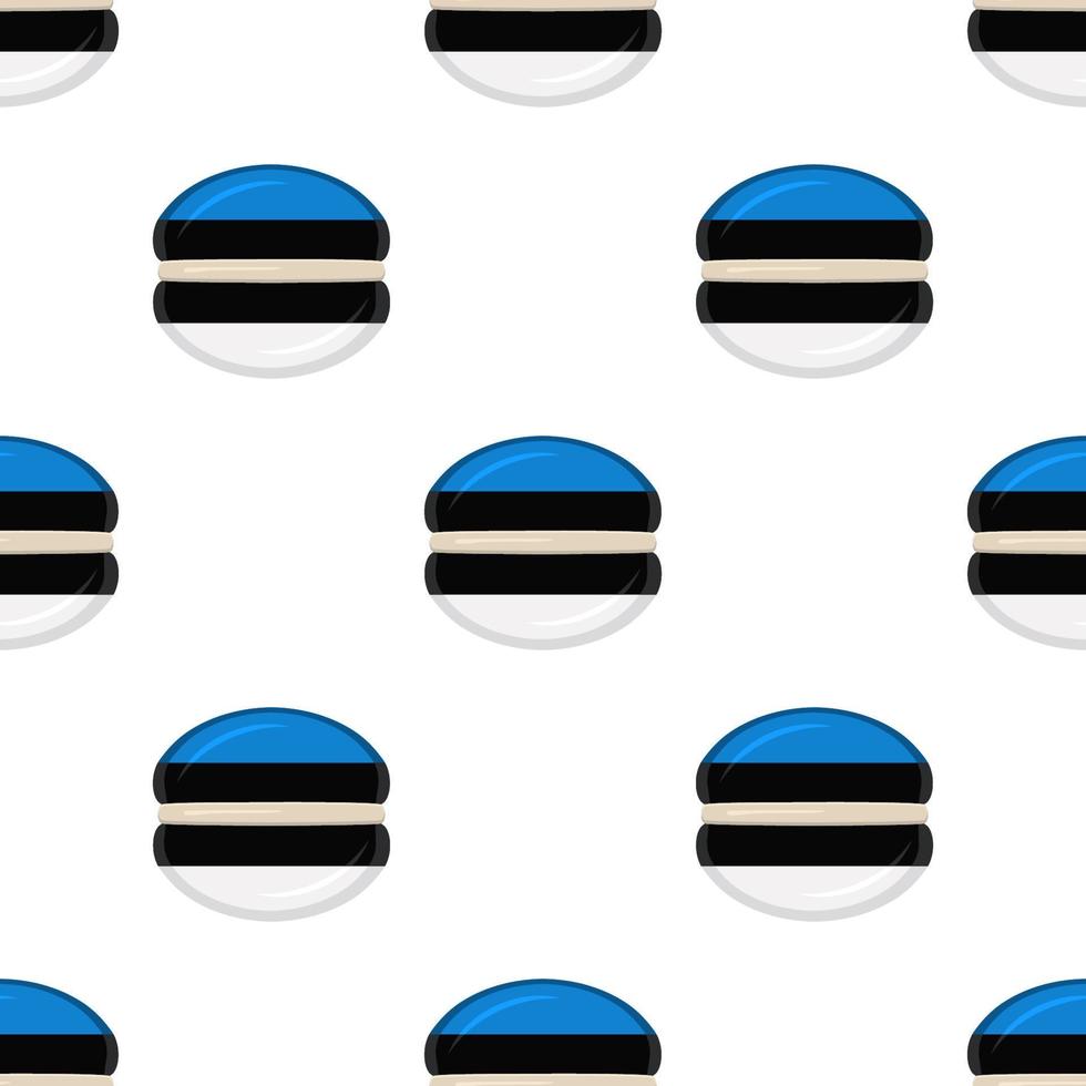 Pattern cookie with flag country Estonia in tasty biscuit vector