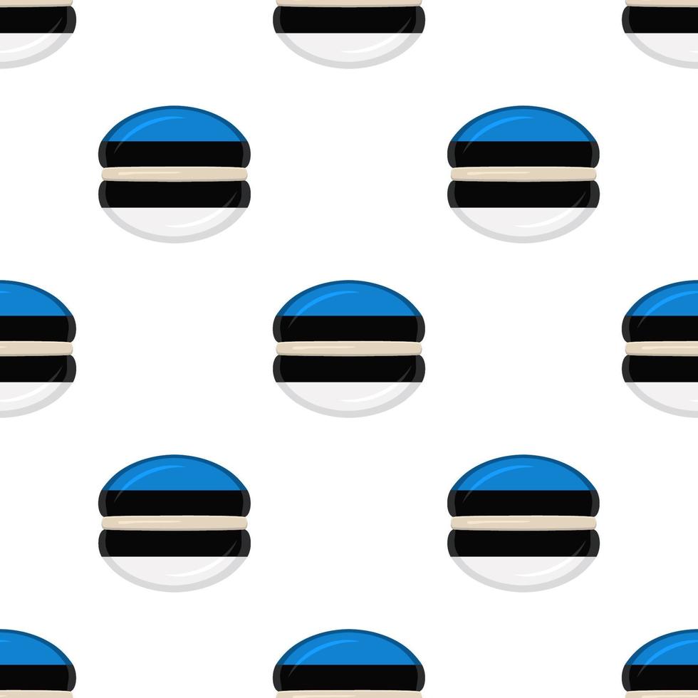 Pattern cookie with flag country Estonia in tasty biscuit vector