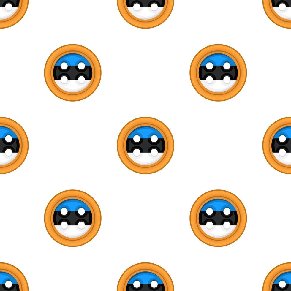 Pattern cookie with flag country Estonia in tasty biscuit vector