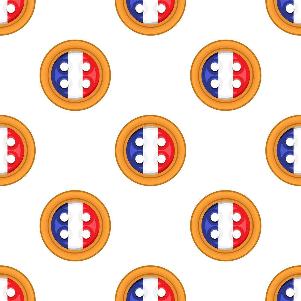 Pattern cookie with flag country France in tasty biscuit vector