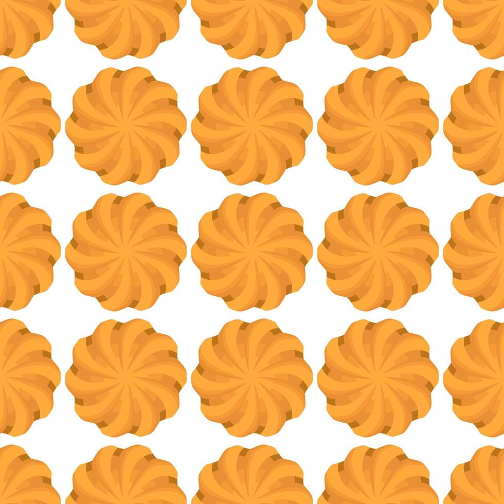 Pattern homemade cookie different taste in pastry biscuit vector