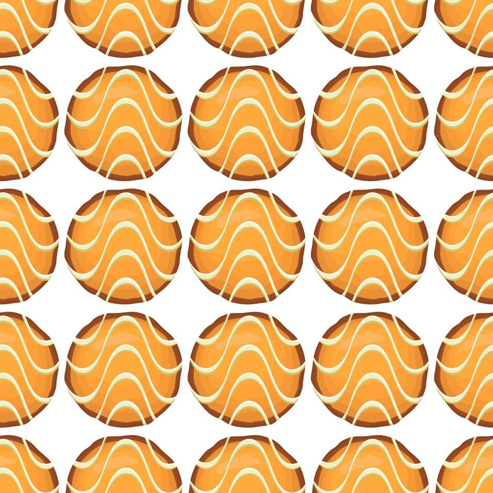 Pattern homemade cookie different taste in pastry biscuit vector