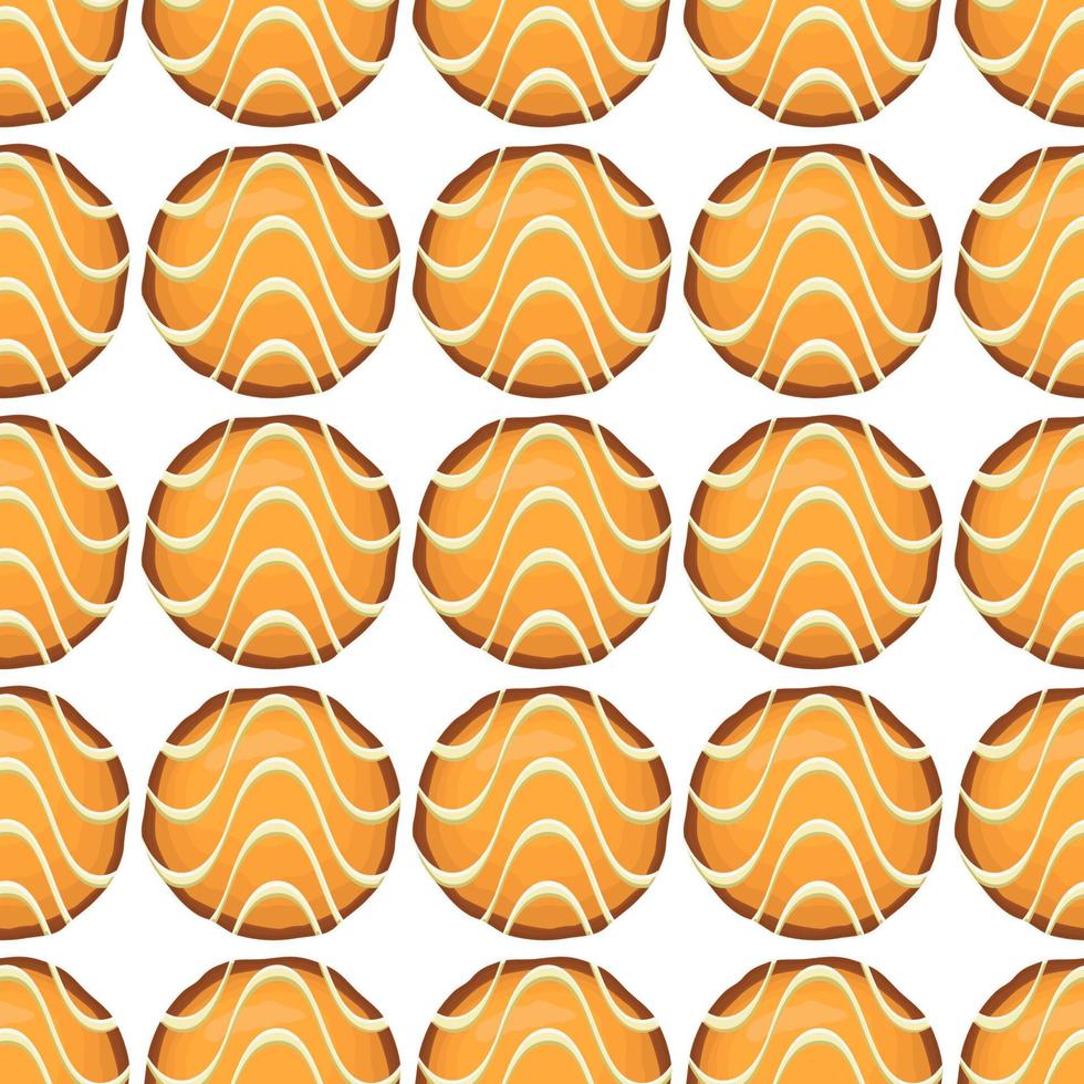 Pattern homemade cookie different taste in pastry biscuit vector