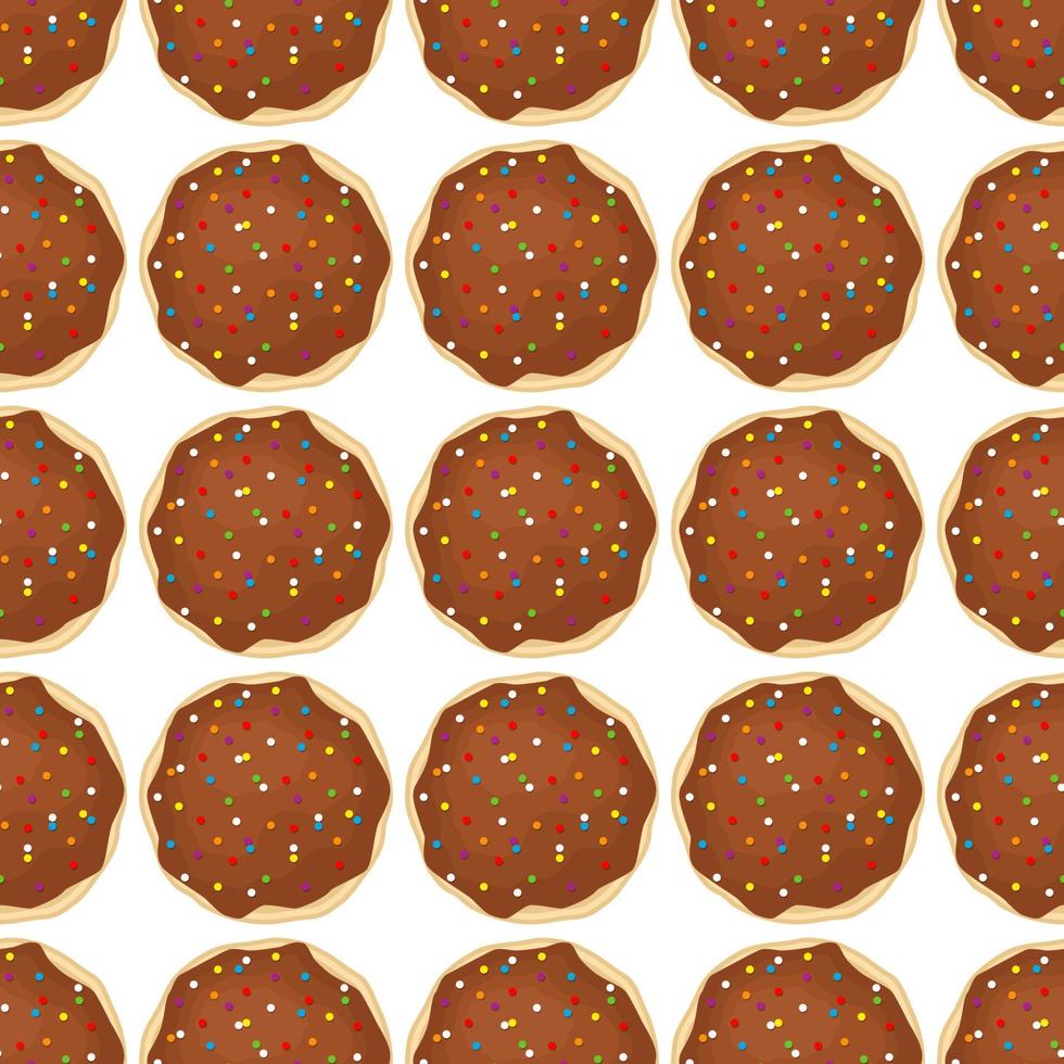 Pattern homemade cookie different taste in pastry biscuit vector