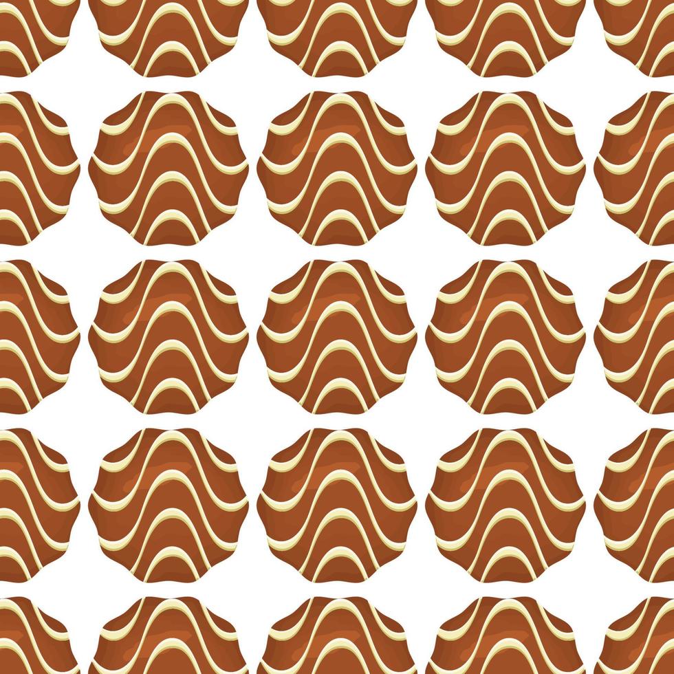 Pattern homemade cookie different taste in pastry biscuit vector