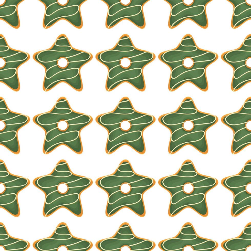 Pattern homemade cookie different taste in pastry biscuit vector