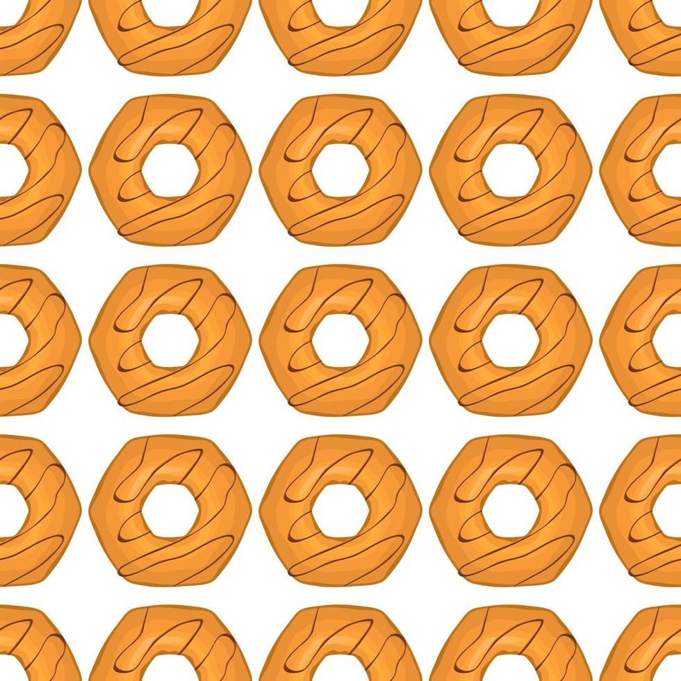 Pattern homemade cookie different taste in pastry biscuit vector