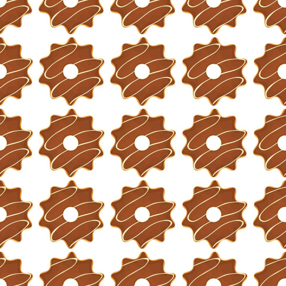 Pattern homemade cookie different taste in pastry biscuit vector