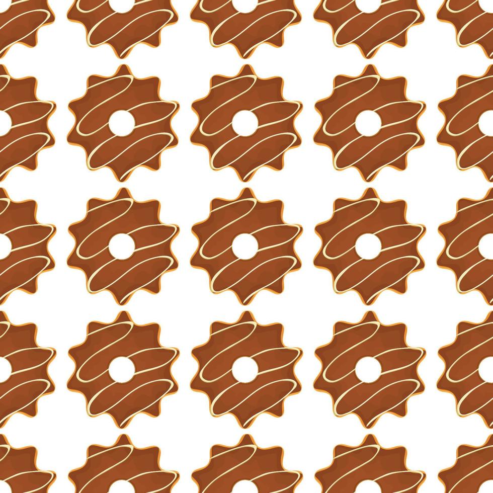 Pattern homemade cookie different taste in pastry biscuit vector