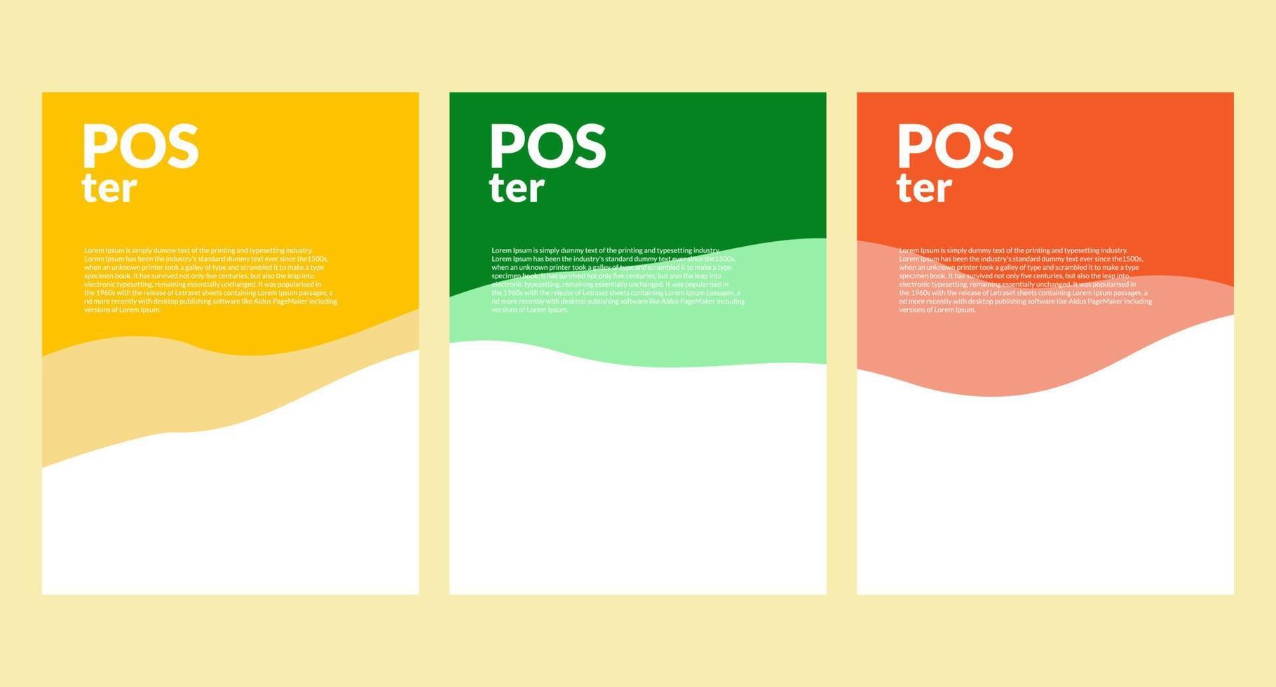 Vector colorful abstract poster and banner background template free