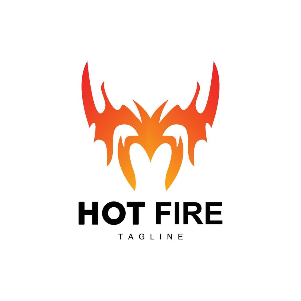 Hot Flame Logo, Fire Vector, Abstract Fire Icon Design vector