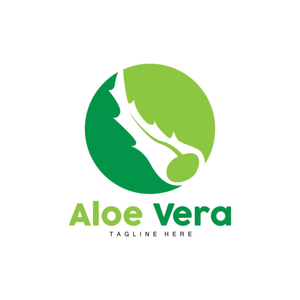 áloe vera logo, verde planta diseño, tradicional medicina y piel cuidado planta vector, pelo cuidado, símbolo icono ilustración vector