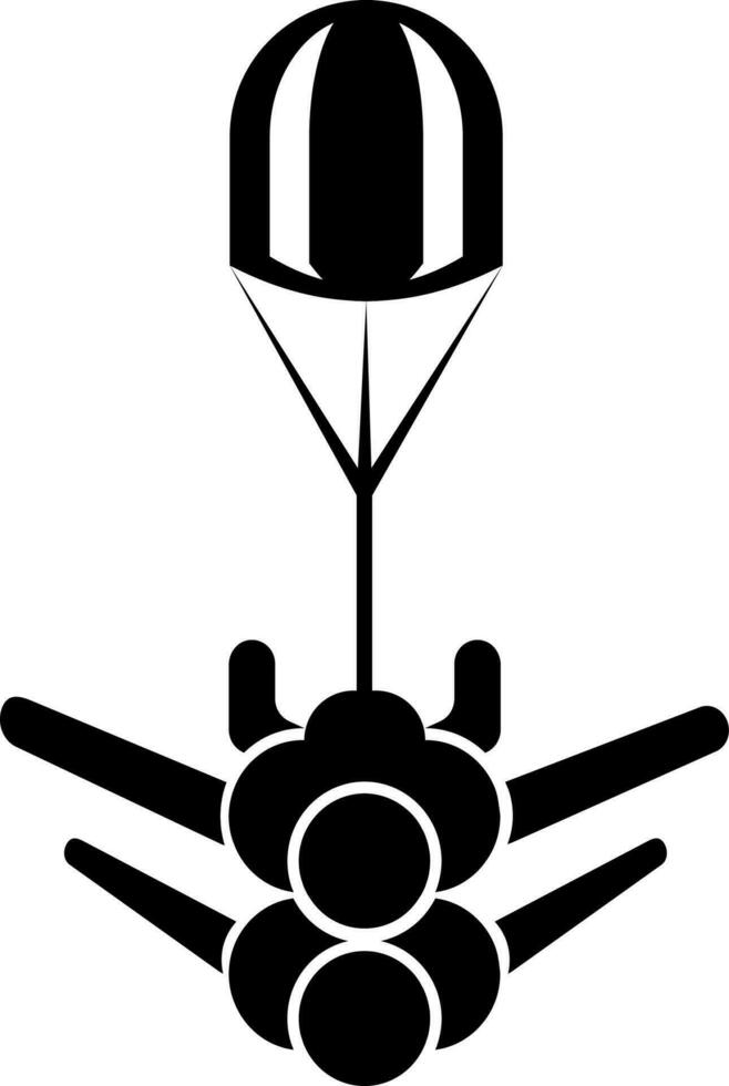 Parachute, Jumping, Trainer, icon. Summer vector icon Black Thin flat Symbol of Tourism for Web and App development Isolated on White Background. Vector on white background