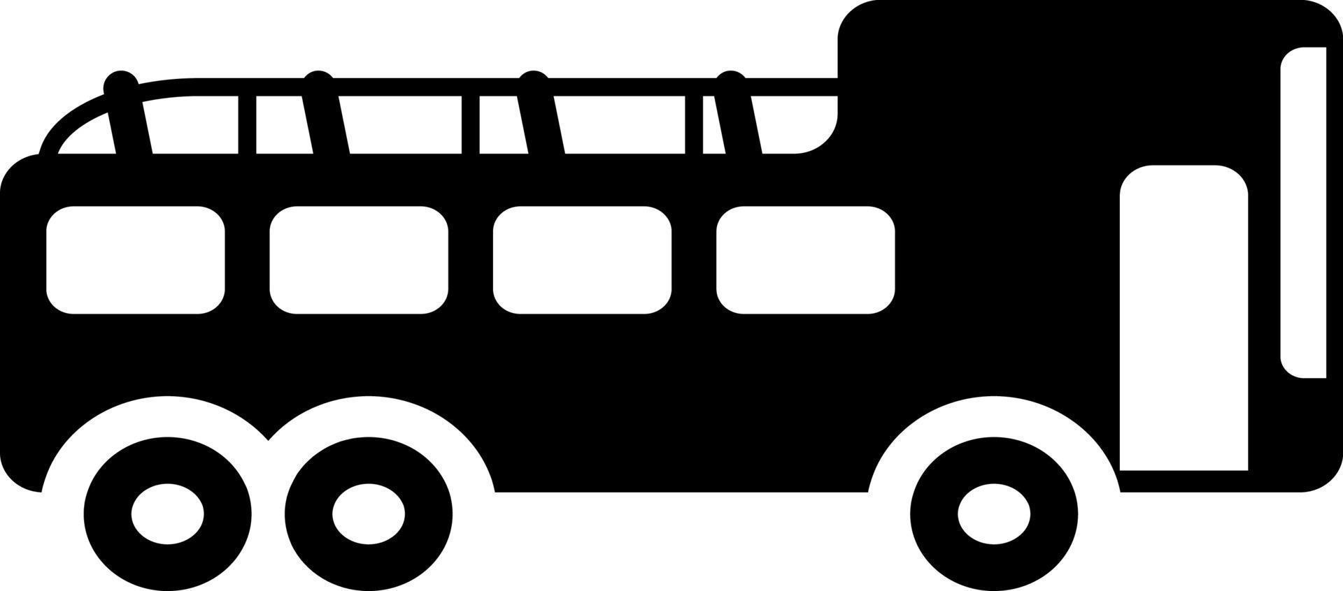 recorrido, autobús, icono. verano vector icono negro Delgado plano símbolo de turismo para web y aplicación desarrollo aislado en blanco antecedentes. vector en blanco antecedentes