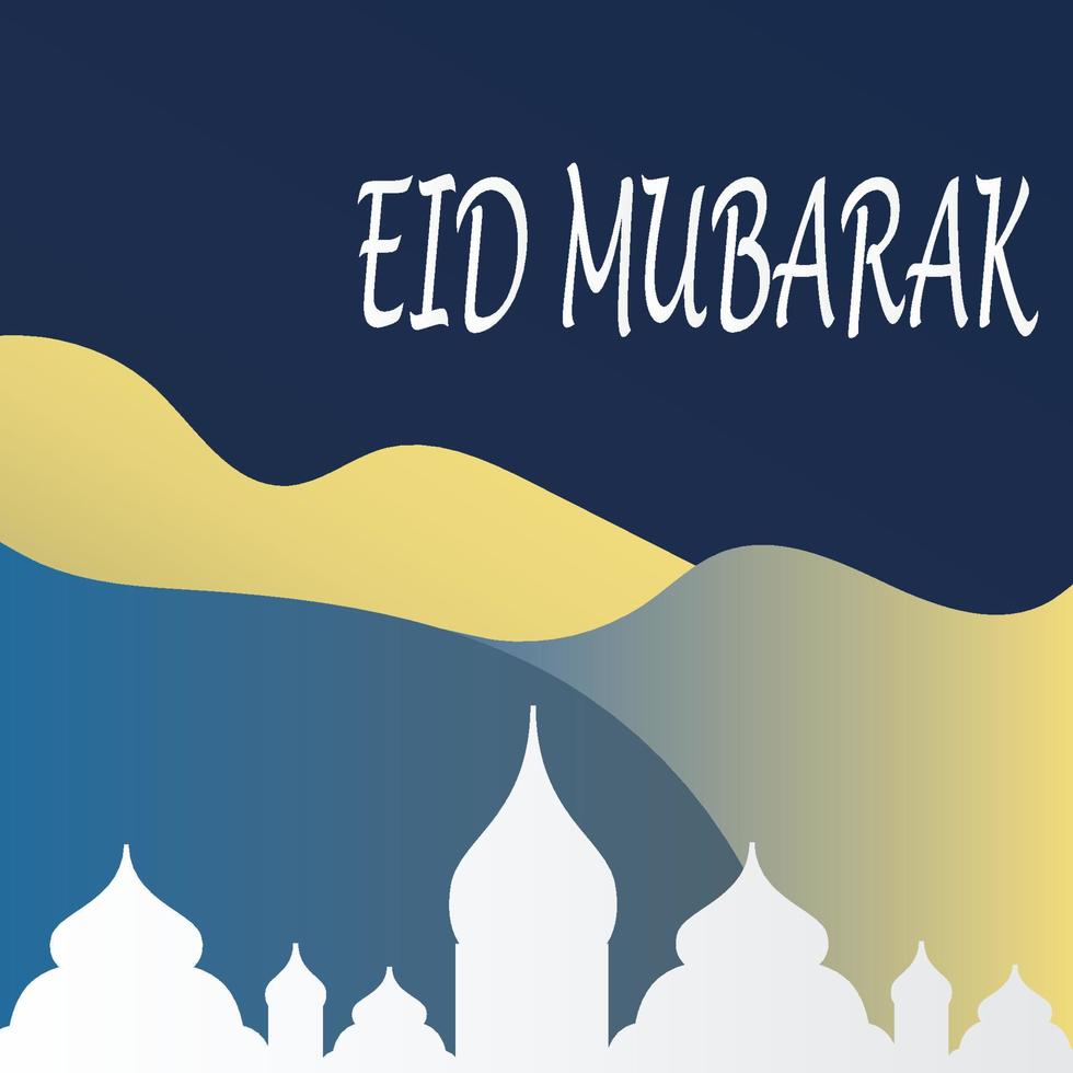 Eid Mubarak greetings background, Elegant element for design template, a place for text greeting card, and banner for Ramadan Kareem. vector