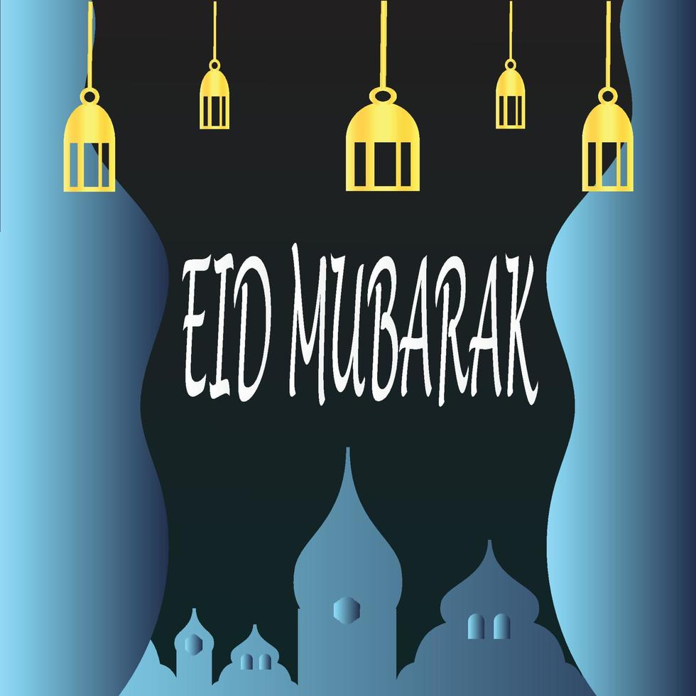 Eid Mubarak greetings background, Elegant element for design template, a place for text greeting card, and banner for Ramadan Kareem. vector