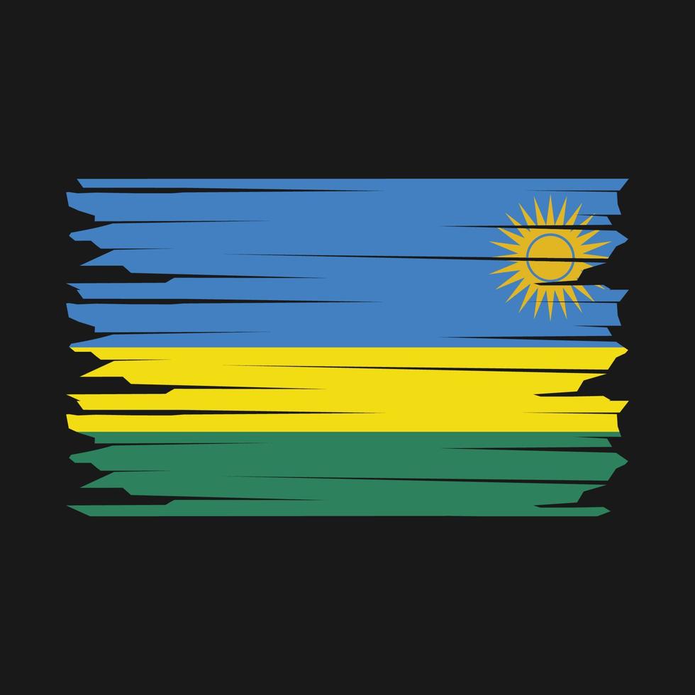 Rwanda Flag Illustration vector