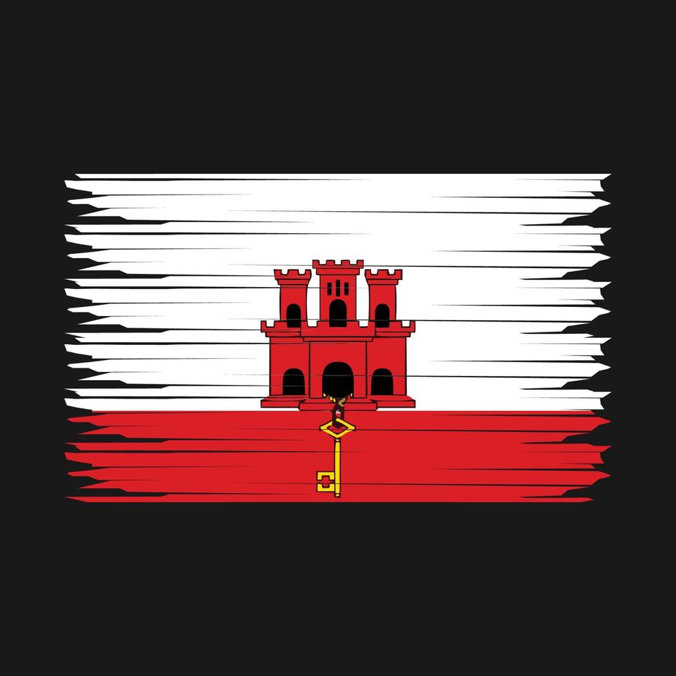 Gibraltar Flag Illustration vector