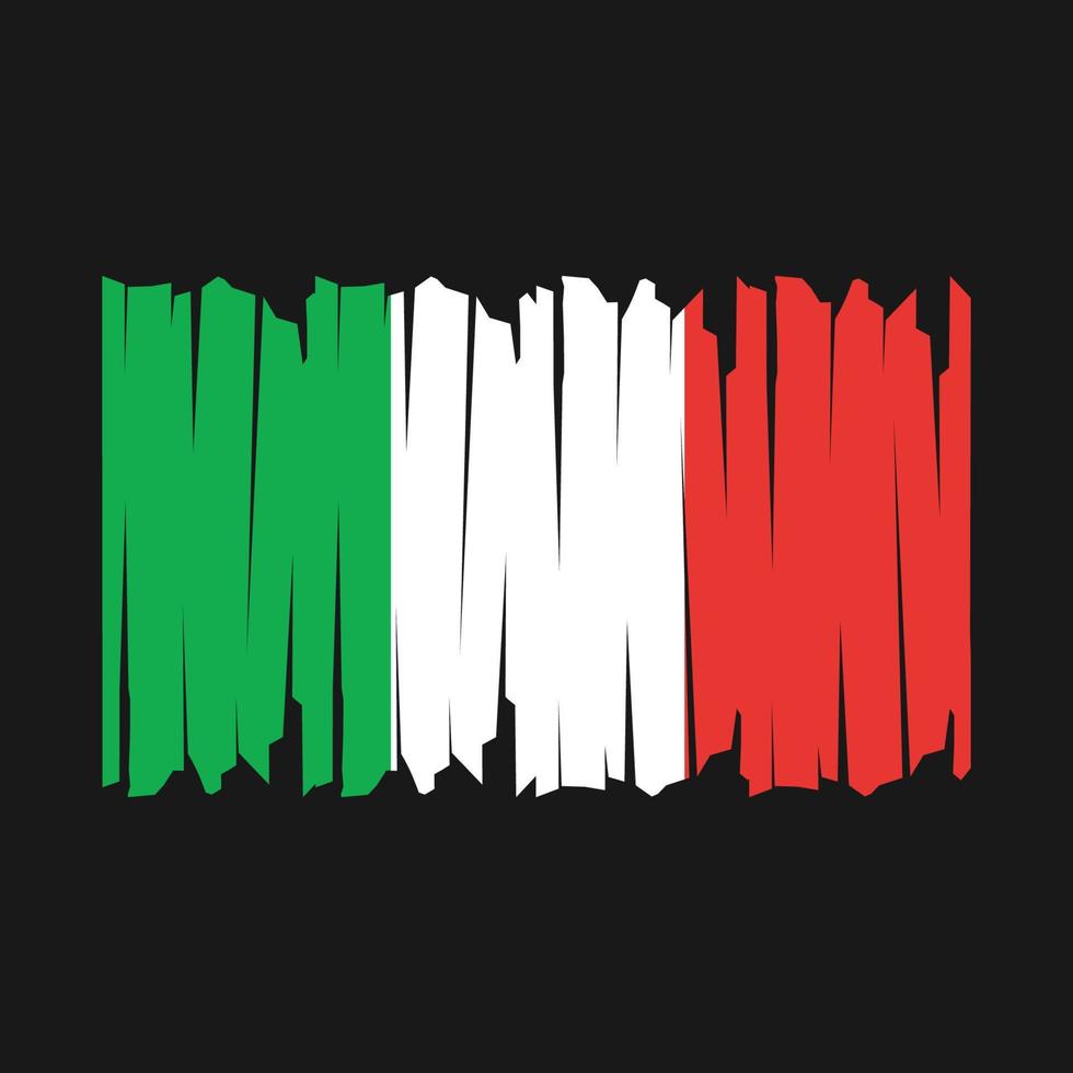 Italy Flag Brush vector