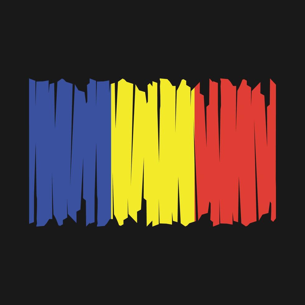 Romania Flag Brush vector