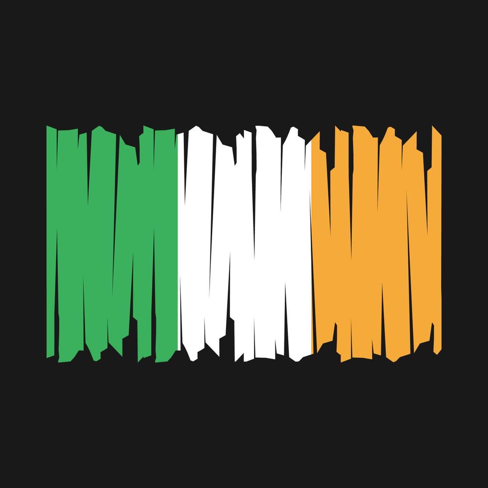 pincel de bandera de irlanda vector