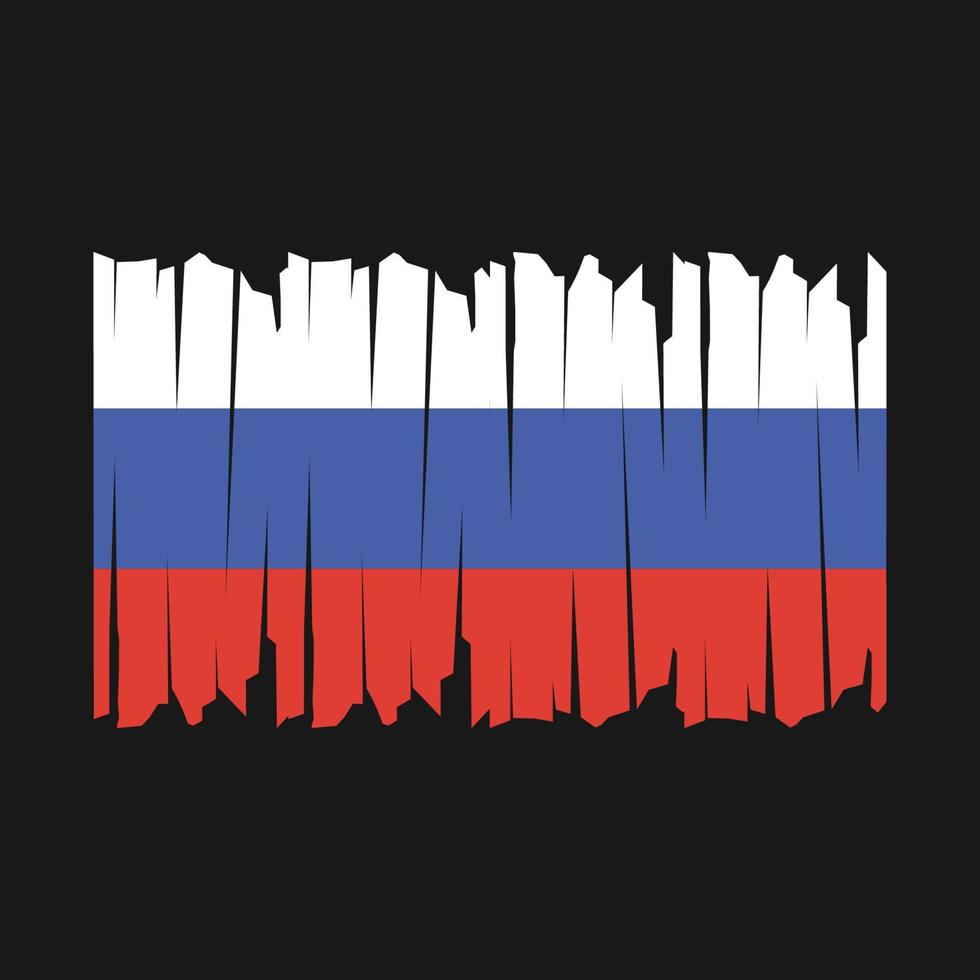 cepillo de bandera de rusia vector