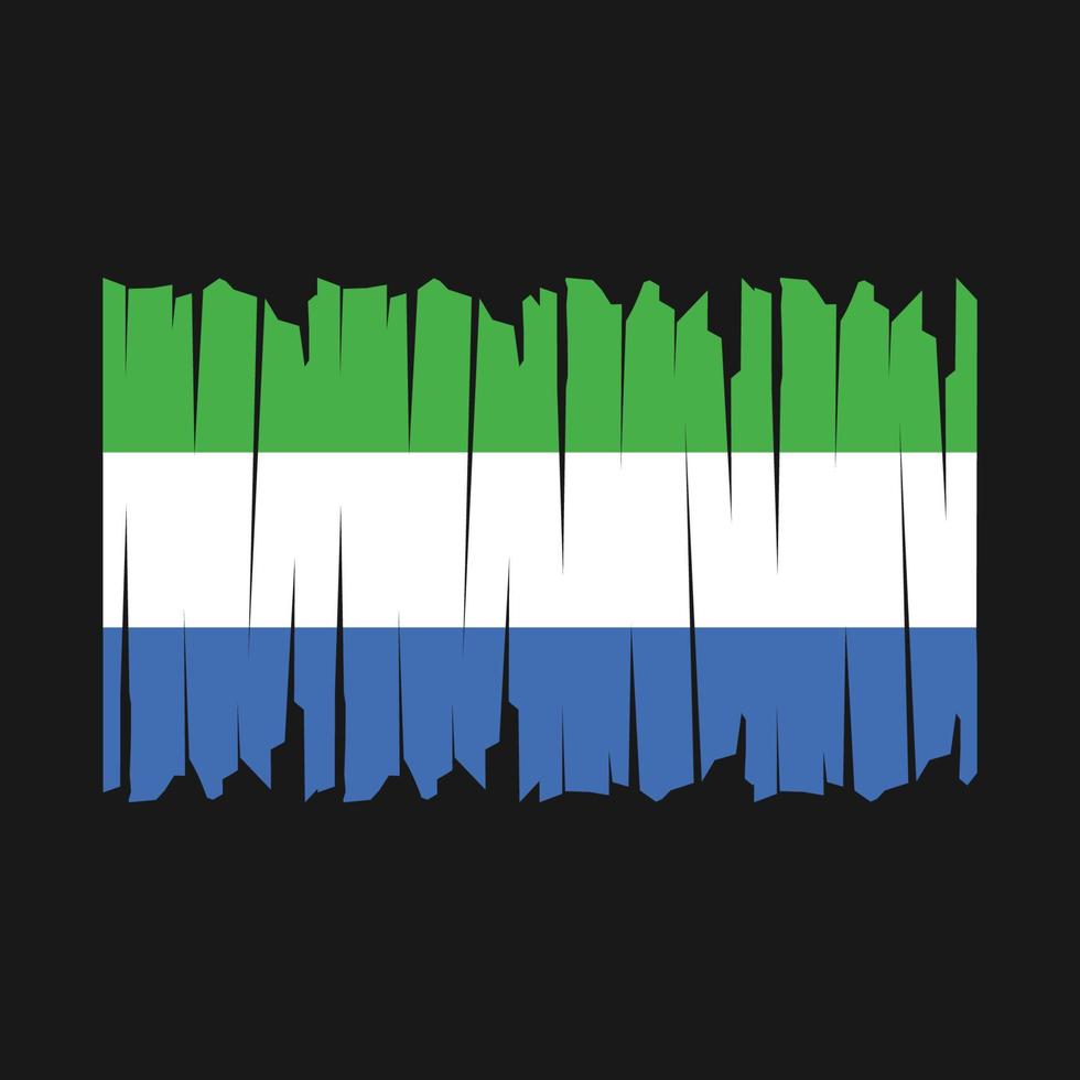 Sierra Leone Flag Brush vector