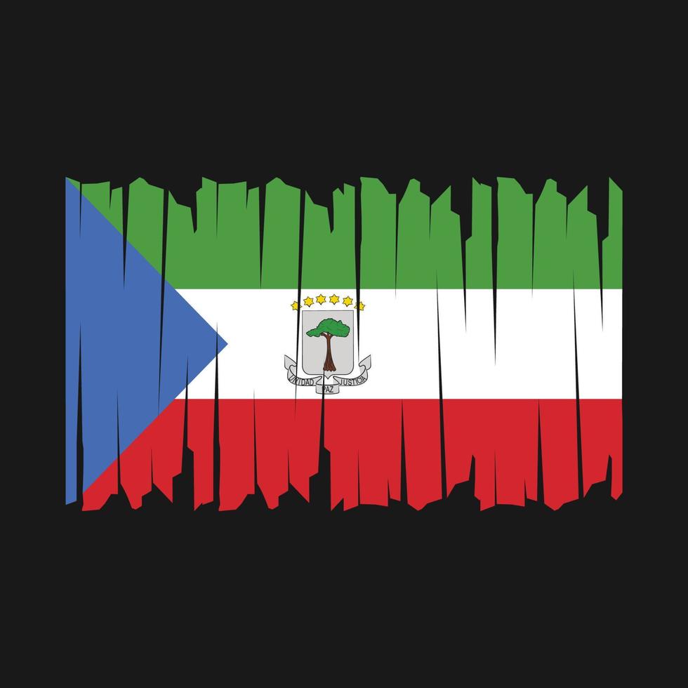 Equatorial Guinea Flag Brush vector