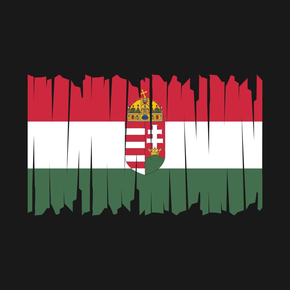 Hungary Flag Brush vector