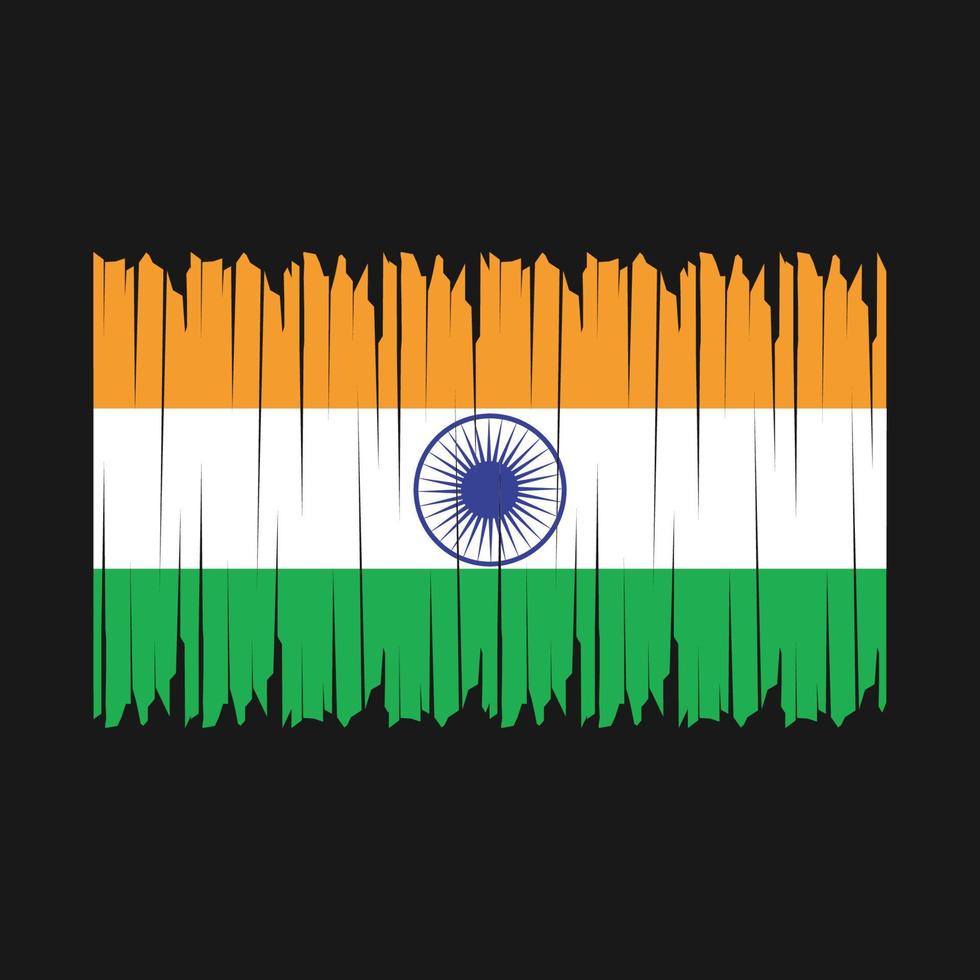 India Flag Brush vector