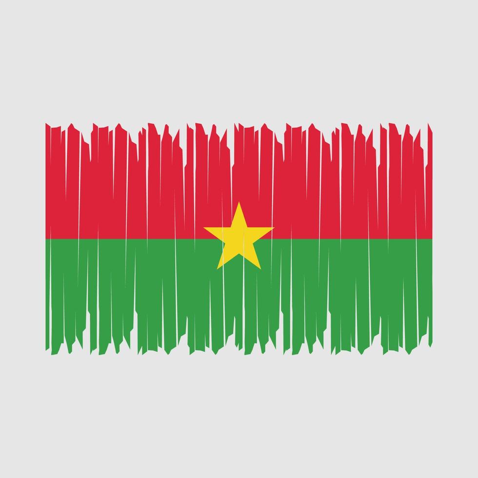 Burkina Faso Flag Brush vector