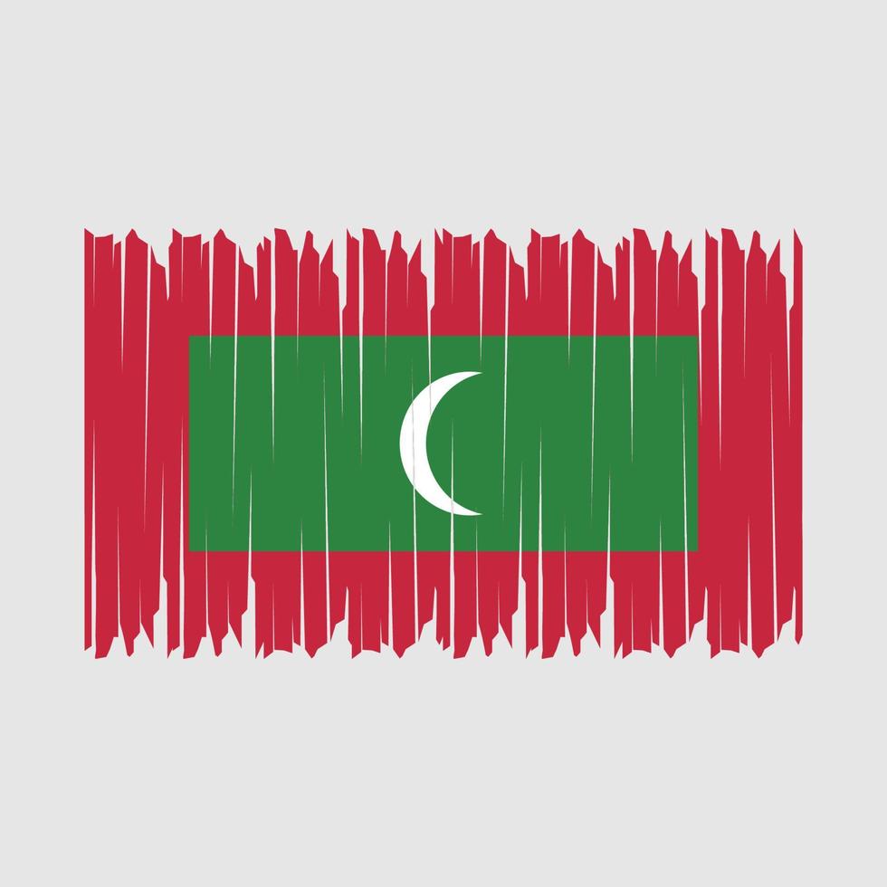 Maldives Flag Brush vector