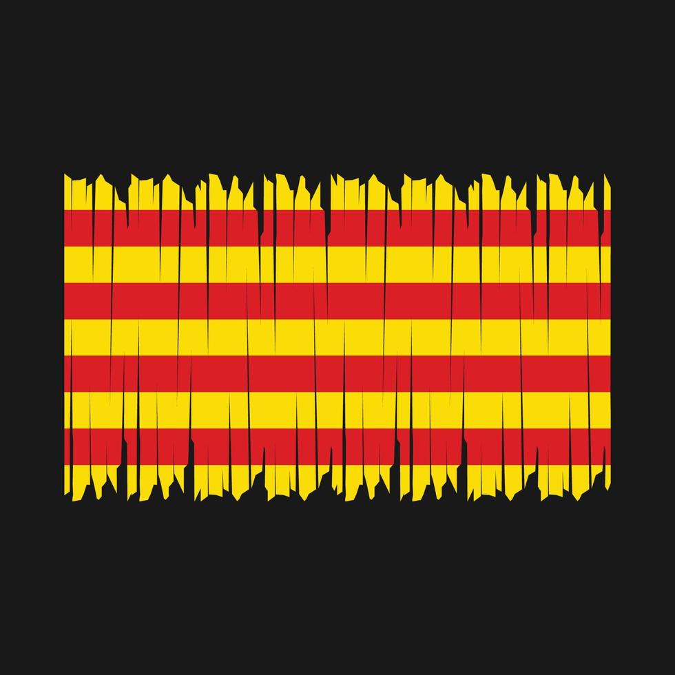 cepillo de la bandera de cataluña vector