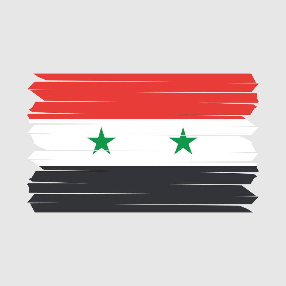 Syria Flag Brush vector