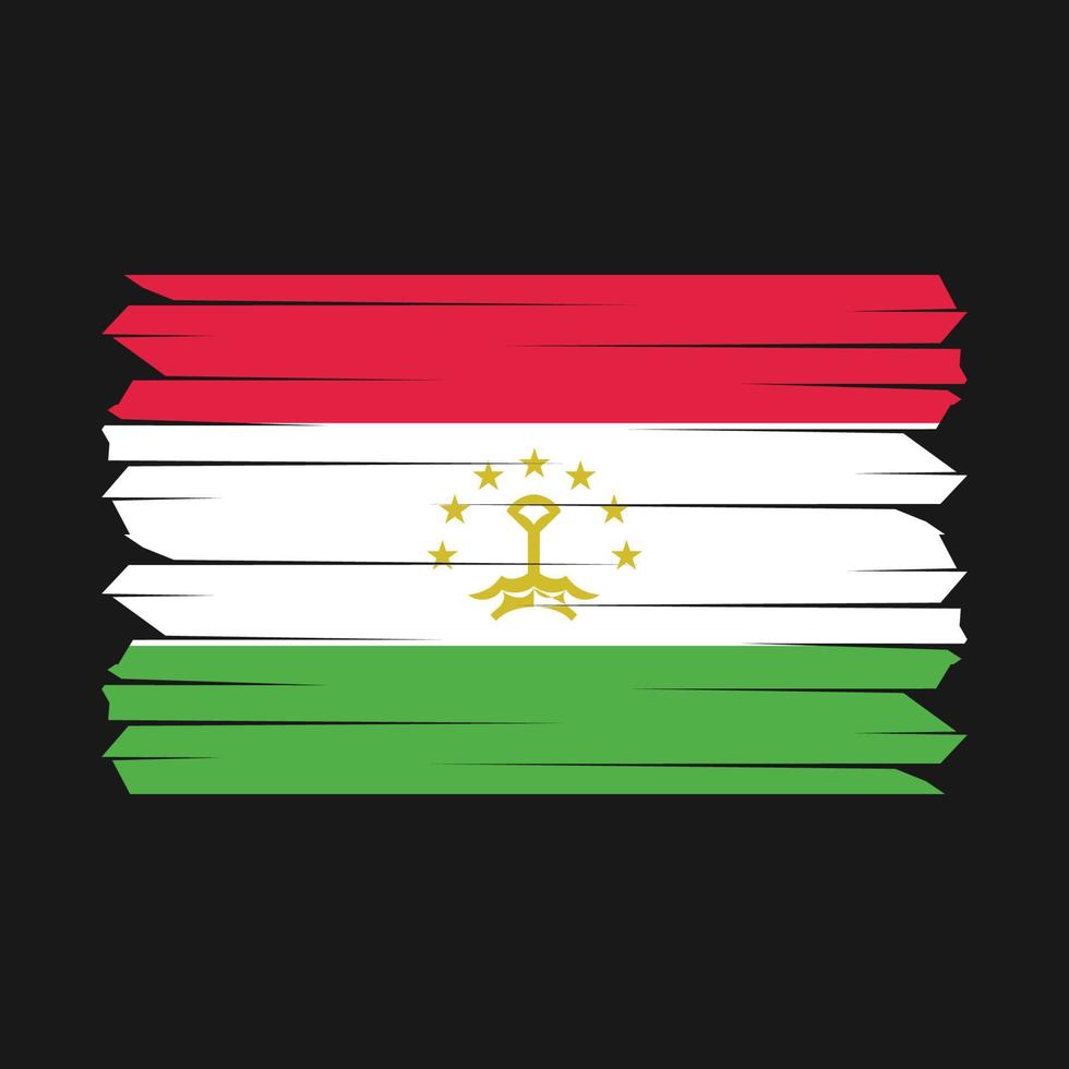 Tajikistan Flag Brush vector