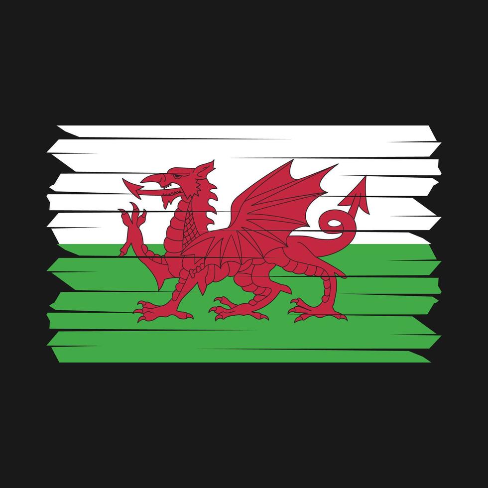 Wales Flag Brush vector