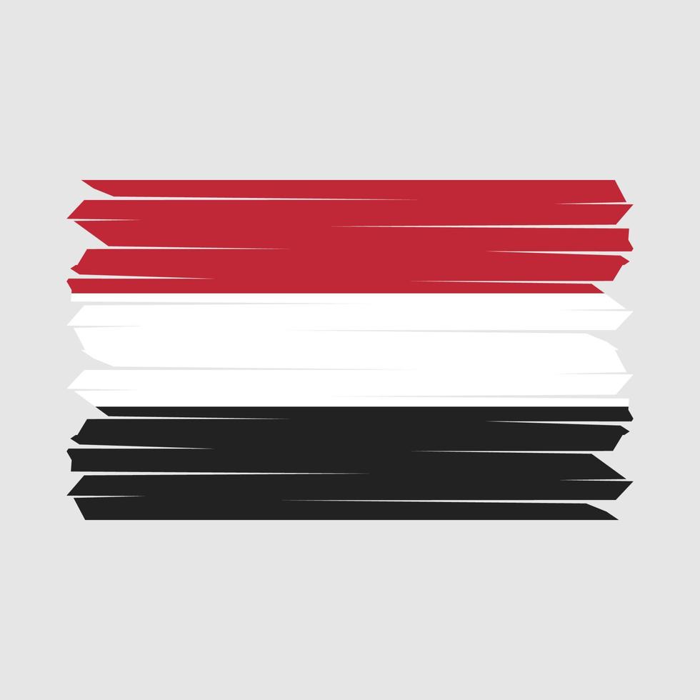 Yemen Flag Brush vector