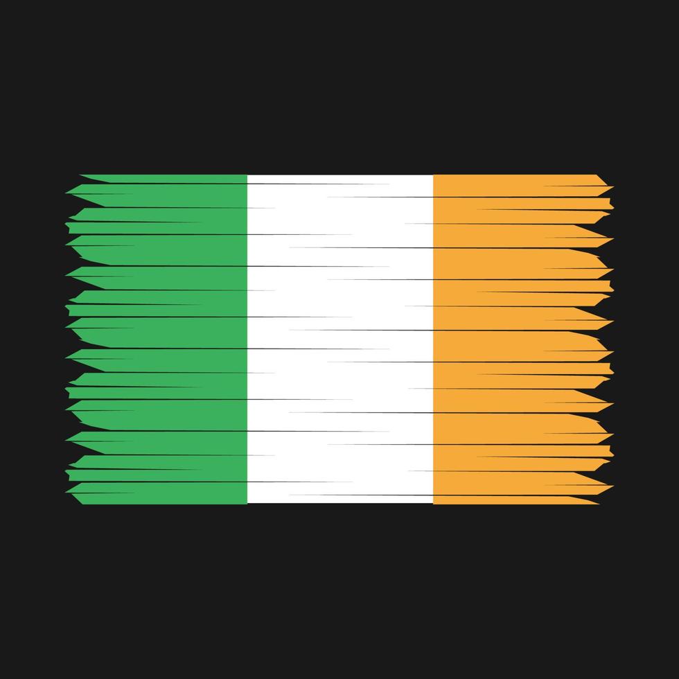 pincel de bandera de irlanda vector