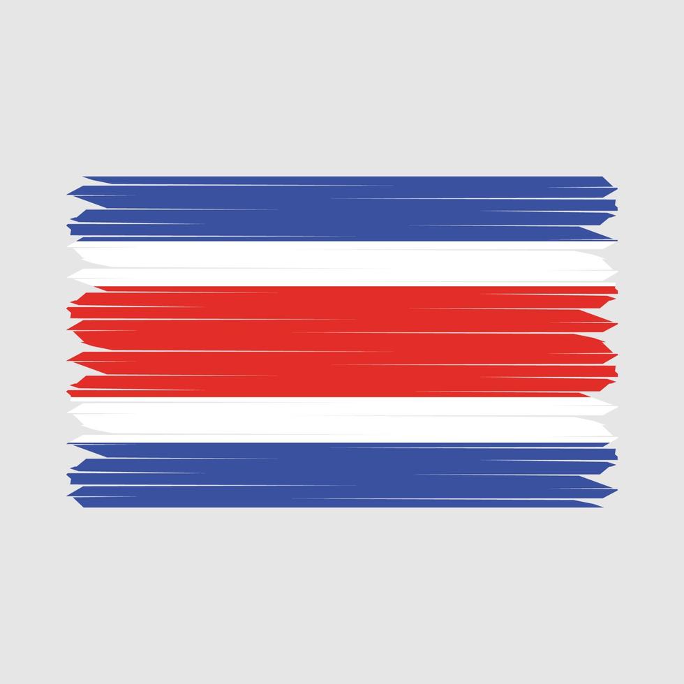 Costa Rica Flag Brush vector
